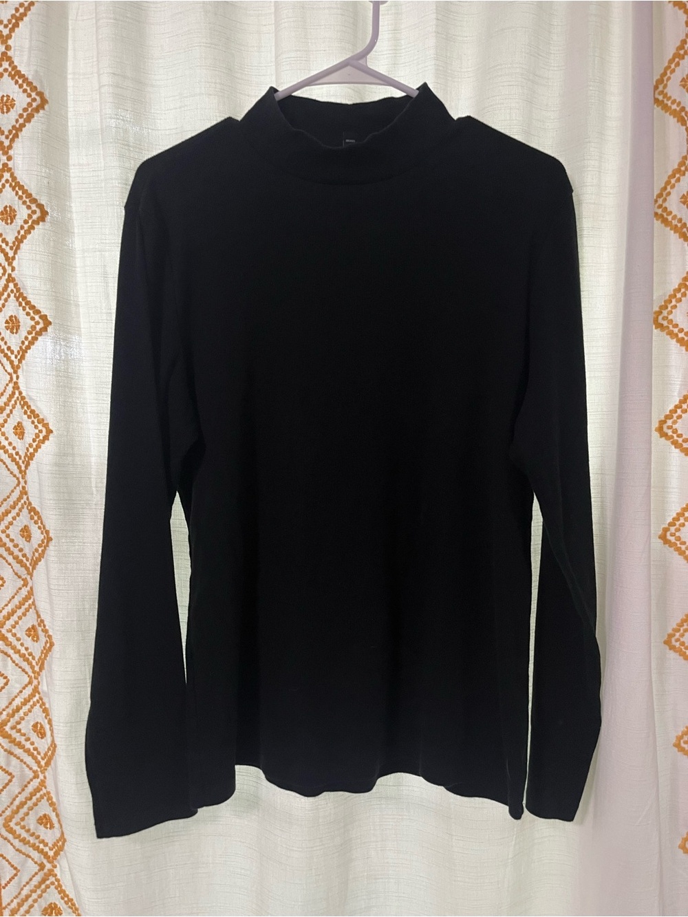 Banana Republic Black Ribbed Mock Neck Top